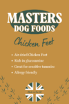 A photo of a bag of Masters Dried Chicken Feet